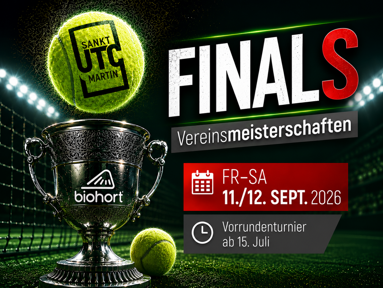 Jetzt gehts um die UTC VEREINS"KRONEN" - Die Vereinsmeisterschaften starten!